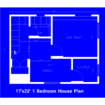 22’X17′ 1 Bedroom House Plan | 17’X22′ 1 Bedroom House Plan | Download Plan PDF or Blueprints