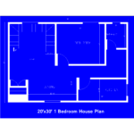 30’x20′ 1 Bedroom House Plan | 20’x30′ 1 Bedroom House Plan | Village House Plan Download Plan PDF And Blueprints